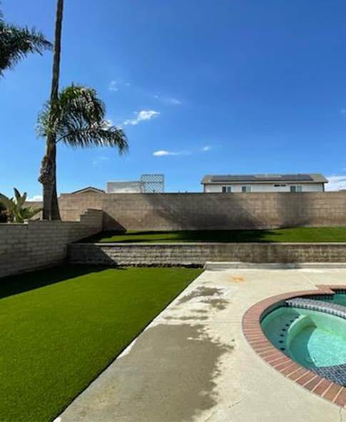 Chino artificial turf installation