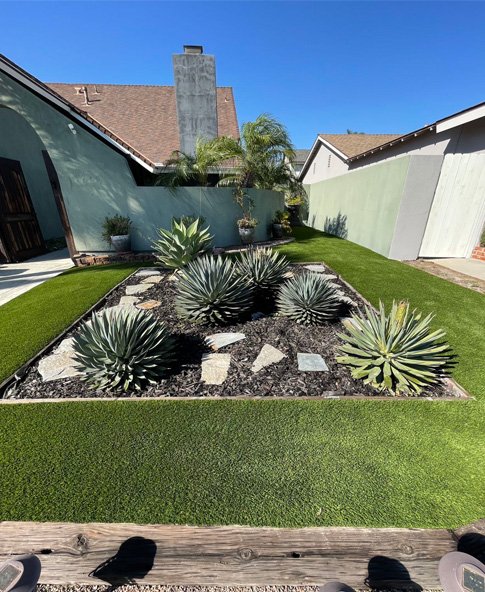 artificial turf backyard in cypres
